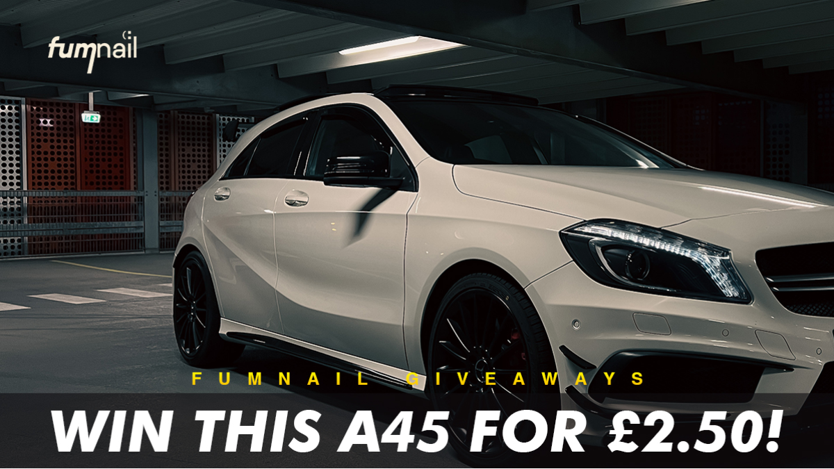 Enter Raffle to Win MERCEDES A45 AMG hosted by Fumnail