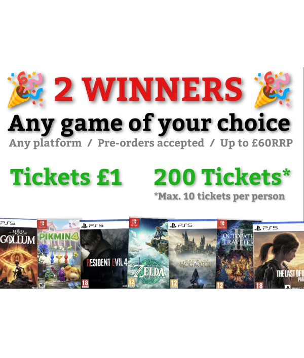 Token Games Raffle Enter Raffle to Win 2 WINNERS! ANY GAME ! hosted by Game Swap Shop UK