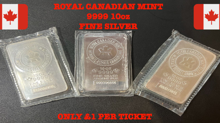 ROYAL CANADIAN MINT FINE SILVER 10オンス Serial No.880060271(銀