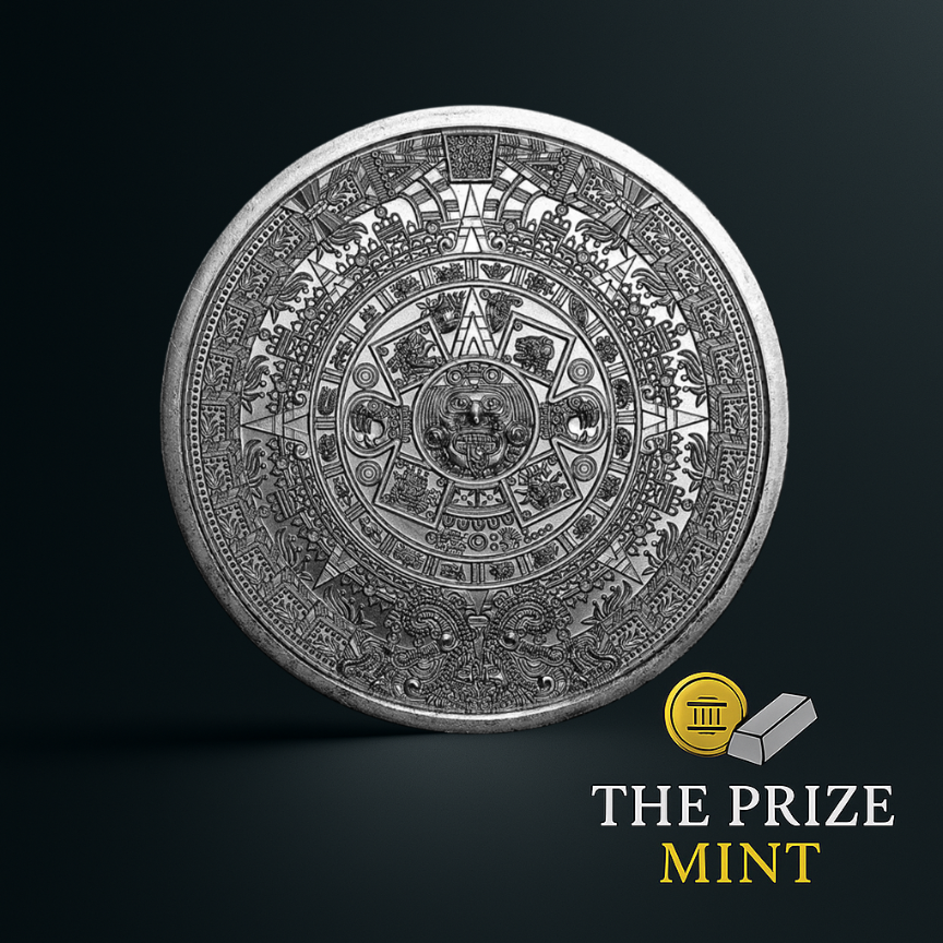 Enter Raffle to Win Stunning Aztec Calendar 1oz Silver Round hosted by ...