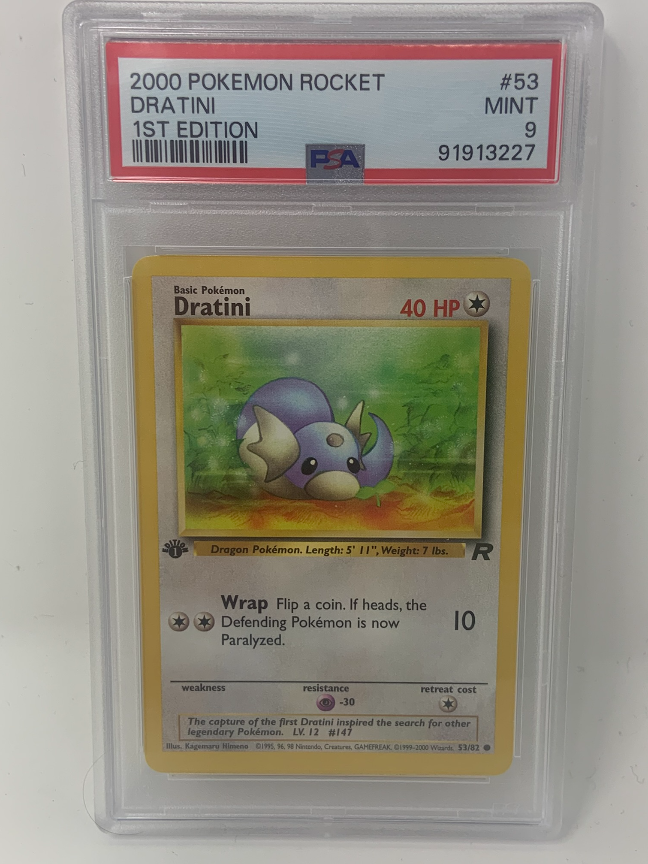 Pokemon Auto Graphs Enter Raffle to Win 2000 Pokemon Team Rocket Dratini PSA 9 hosted by RG ...