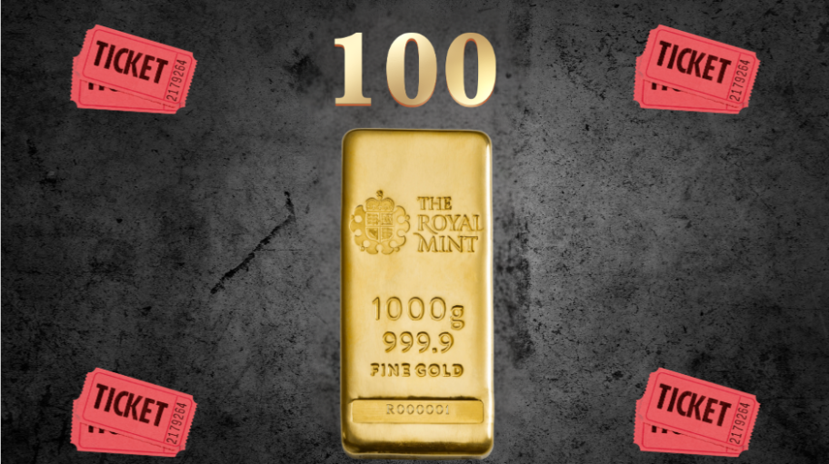 Enter Raffle to Win 100 tickets for the 1kg gold bullion cast bar ...