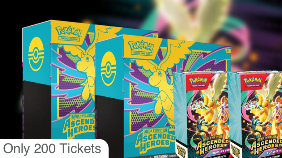 Enter Raffle to Win Pokemon Mega Evolution Ascended Heroes Bundle ...