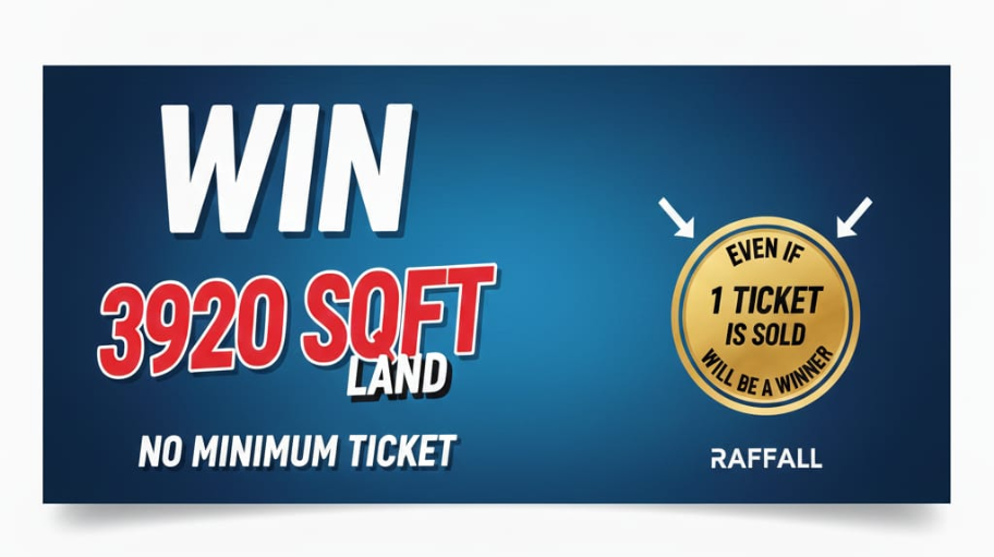 Land Raffles Enter Raffle to Win 3,920 Sq Ft Land Even If One Ticket is Purchased ...