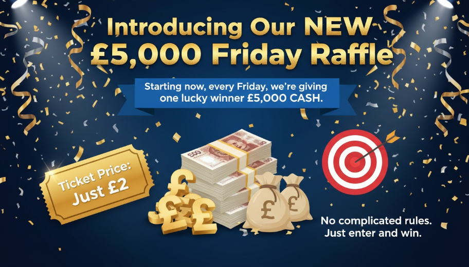 Enter Raffle to Win £5000 Cash Every Friday Instantly hosted by Right ...