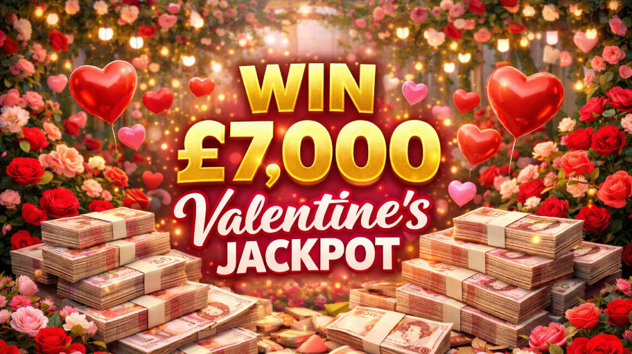 Enter Raffle to Win £7,000 Valentines Day Jackpot hosted by MD-RAFFLES
