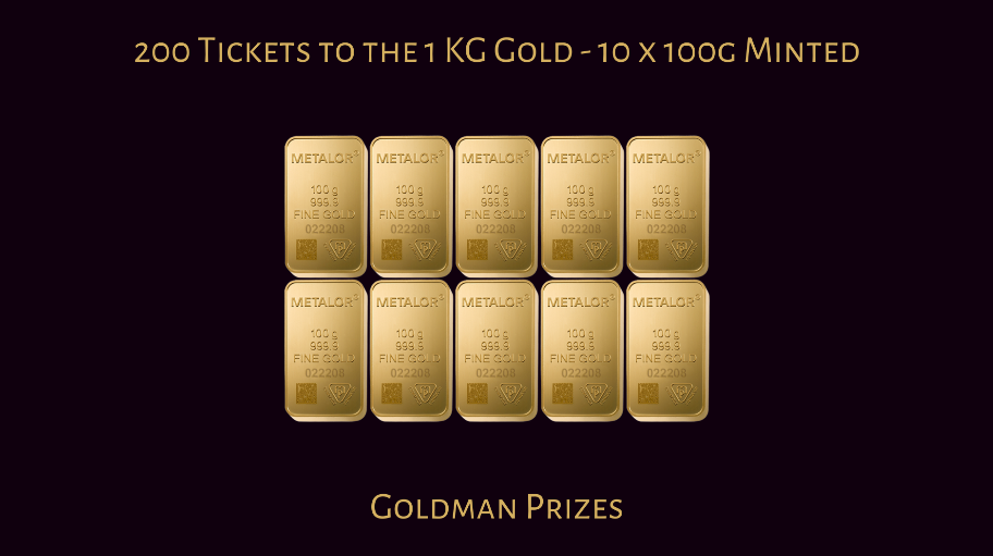 Enter Raffle to Win 200 Tickets: 1kg Gold or £110k/$145k 419486 hosted ...