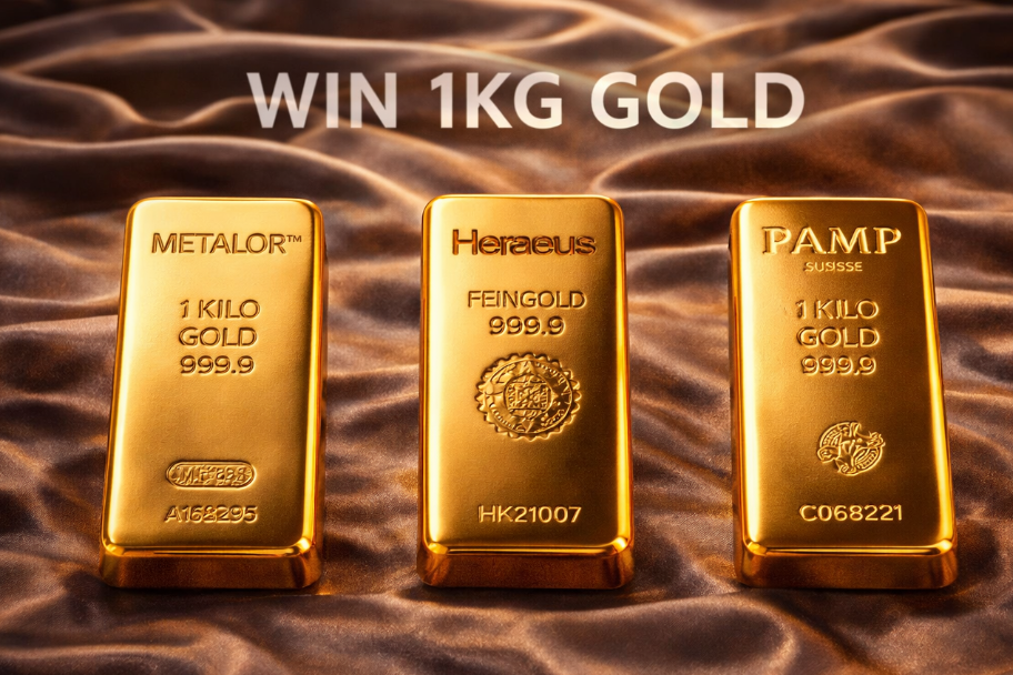Enter Raffle to Win 1kg of 999.9 Pure Gold (Insured Intl. Delivery ...