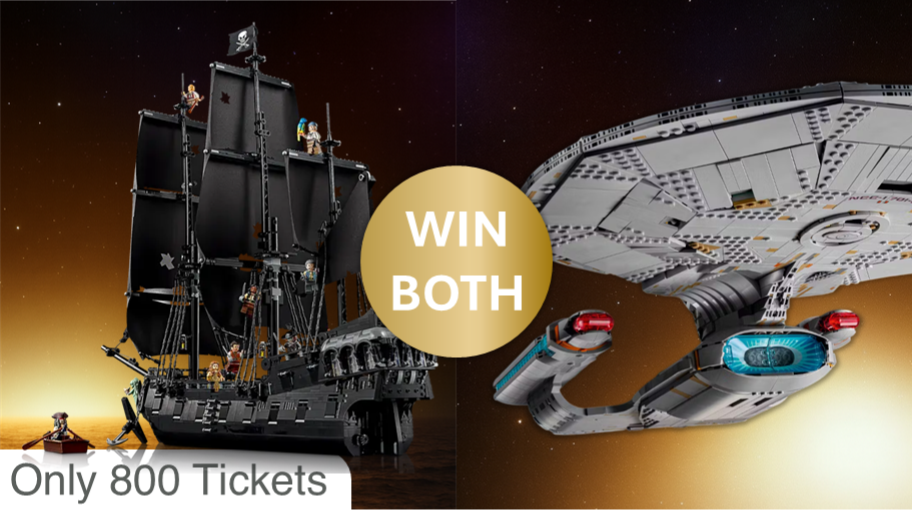 Enter Raffle to Win NEW LEGO Black Pearl and U.S.S. Enterprise