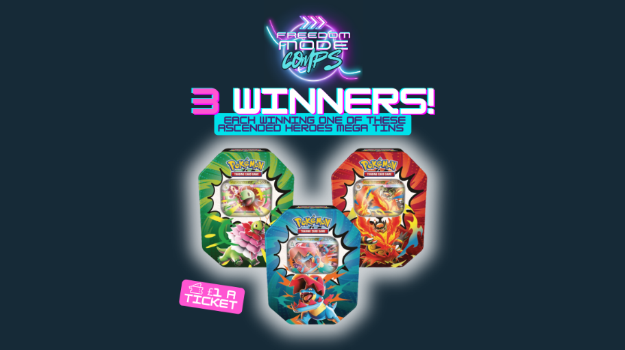 WIN ONE OF THREE US EXCLUSIVE ASCENDED HEROES MEGA TINS